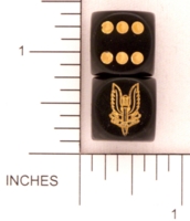 Dice : D6 OPAQUE ROUNDED SOLID MILFIGURESWA SPECIAL AIR SERVICE REGIMENT 01