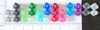 Dice : D10 TRANSLUCENT ROUNDED SOLID FROSTED 1