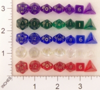 Dice : MINT19 CRYSTAL CASTE OPAQUE ROUNDED SOLID TINY SETS 01