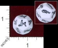 Dice : D12 OPAQUE ROUNDED SOLID UNKNOWN CHINESE ADULT