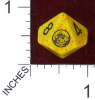 Dice : D10 OPAQUE ROUNDED SPECKLED ON THE LAMB BRUSHFIRE