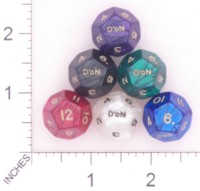Dice : D12 OPAQUE ROUNDED SWIRL CRYSTAL CASTE DOH 01