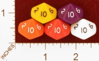 Dice : D10 OPAQUE ROUNDED SOLID UNKNOWN CHINESE TRUE D10 01