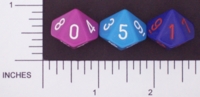 Dice : D10 OPAQUE ROUNDED SOLID CHESSEX 03