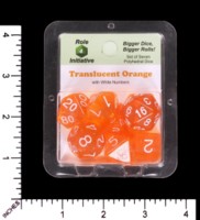Dice : MINT65 ROLE FOR INITIATIVE TRANSLUCENT ORANGE WITH WHITE