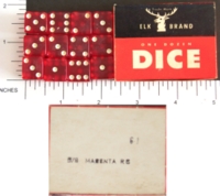 Dice : MINT1 ELK RED CLEAR 12 FIVE EIGHTHS 01