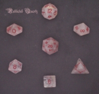 Dice : STONE MULTI CRYSTAL CASTE QUARTZ RUTILATED 01