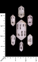 Dice : MINT74 CRYSTAL CASTE PEARL SPINDLE WHITE