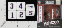 Dice : NUMBERED OPAQUE ROUNDED SOLID USAOPOLY NEW ENGLAND PATRIOTS YAHTZEE 01
