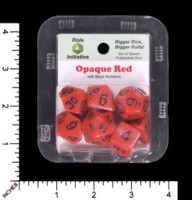 Dice : MINT65 ROLE FOR INITIATIVE OPAQUE RED WITH BLACK
