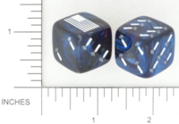 Dice : D6 OPAQUE ROUNDED IRIDESCENT CHESSEX CUSTOM 04 FOR JSPASSNTHRU FIRECRACKERS FLAG 4TH OF JULY 02