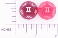 Dice : D12 CLEAR ROUNDED SOLID 5