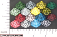 Dice : D10 OPAQUE ROUNDED SOLID Q WORKSHOP ELVEN 01