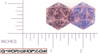 Dice : D20 CLEAR ROUNDED SOLID Q WORKSHOP DRAGON RERELEASE 01