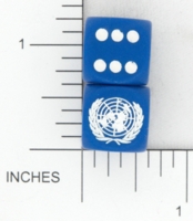 Dice : D6 OPAQUE ROUNDED SOLID CHESSEX CUSTOM 08 FOR KINGDOM DICE UNITED NATIONS 01