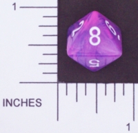 Dice : D8 OPAQUE ROUNDED SWIRL CHESSEX WILD 01