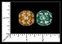 Dice : D30 OPAQUE ROUNDED IRIDESCENT DICE DUNGEONS