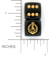 Dice : D6 OPAQUE ROUNDED SOLID CHESSEX CUSTOM 04 FOR KINGDOM DICE ROYAL AUSTRALIAN REGIMENT 01