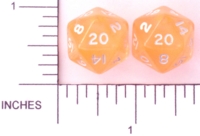 Dice : D20 CLEAR ROUNDED SOLID PINK 01