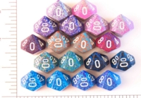 Dice : D10 OPAQUE ROUNDED SPECKLED WITH WHITE 1