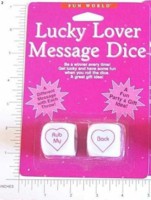 Dice : DUPS03 EASTER UNLIMITED LUCKY LOVER MESSAGE DICE WHITE
