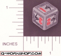 Dice : NUMBERED OPAQUE ROUNDED SOLID Q WORKSHOP DRAGON II 01