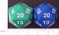 Dice : D20 OPAQUE ROUNDED SOLID HUGE 3
