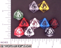 Dice : D8 OPAQUE ROUNDED SOLID Q WORKSHOP DRAGON RERELEASE 01