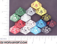 Dice : D10 OPAQUE ROUNDED SOLID Q WORKSHOP CALL OF CTHULHU 01