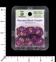 Dice : MINT65 ROLE FOR INITIATIVE OPAQUE PURPLE WITH YELLOW