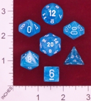 Dice : MINT24 CHESSEX CIRRUS BLUE WITH WHITE 01