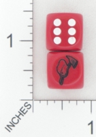 Dice : D6 OPAQUE ROUNDED SOLID CHESSEX CUSTOM 20 FOR JSPASSNTHRU FIREFIGHTER