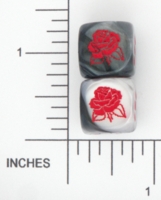 Dice : D6 OPAQUE ROUNDED SWIRL ADVANCING HORDES ROSE 01