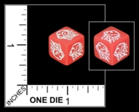 Dice : MINT87 UNKNOWN 33 FLAMING SKULL