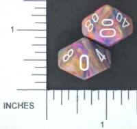 Dice : D10 OPAQUE ROUNDED SWIRL CHESSEX MENAGERIE 01
