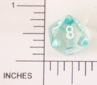 Dice : D8 CLEAR ROUNDED SWIRL CHESSEX NEBULA 02