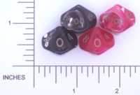 Dice : D10 OPAQUE ROUNDED SWIRL CRYSTAL CASTE UNKNOWN 01