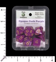Dice : MINT65 ROLE FOR INITIATIVE OPAQUE PURPLE WITH GOLD