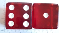 Dice : BIG LARGEST CLEAR RED