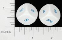 Dice : NON NUMBERED OPAQUE ROUNDED SOLID KOPLOW PREFIXES 01
