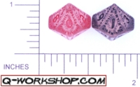 Dice : D10 CLEAR ROUNDED SOLID Q WORKSHOP RUNIC II 01