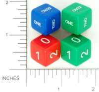 Dice : NON NUMBERED OPAQUE ROUNDED SOLID GAMESTATION 0 TO 5