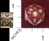 Dice : D20 OPAQUE ROUNDED SOLID WIZARDS OF THE COAST D&D ENCOUNTERS MURDER AT BALDERS GATE