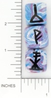 Dice : NON NUMBERED OPAQUE ROUNDED SWIRL DIVINATION 01