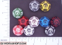 Dice : D12 OPAQUE ROUNDED SOLID Q WORKSHOP DRAGON RERELEASE 01