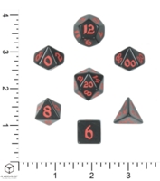 Dice : MINT70 Q WORKSHOP RUNIC CLASSIC BLACK WITH RED