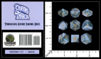 Dice : MINT89 GOODMAN GAMES IMPACT MINIATURES CAVES OF THRACIA GMG6105 THRACIAN AZURE SWIRL TRADITIONAL