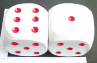 Dice : LOOSE WOOD RED PIPS
