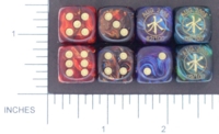 Dice : D6 OPAQUE ROUNDED IRIDESCENT CHESSEX 02