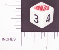 Dice : NUMBERED OPAQUE ROUNDED SOLID HOWZAT